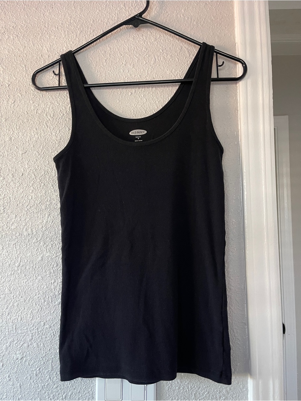 Old Navy Ribbed Tank Top – Black – Slim Fit – Size M